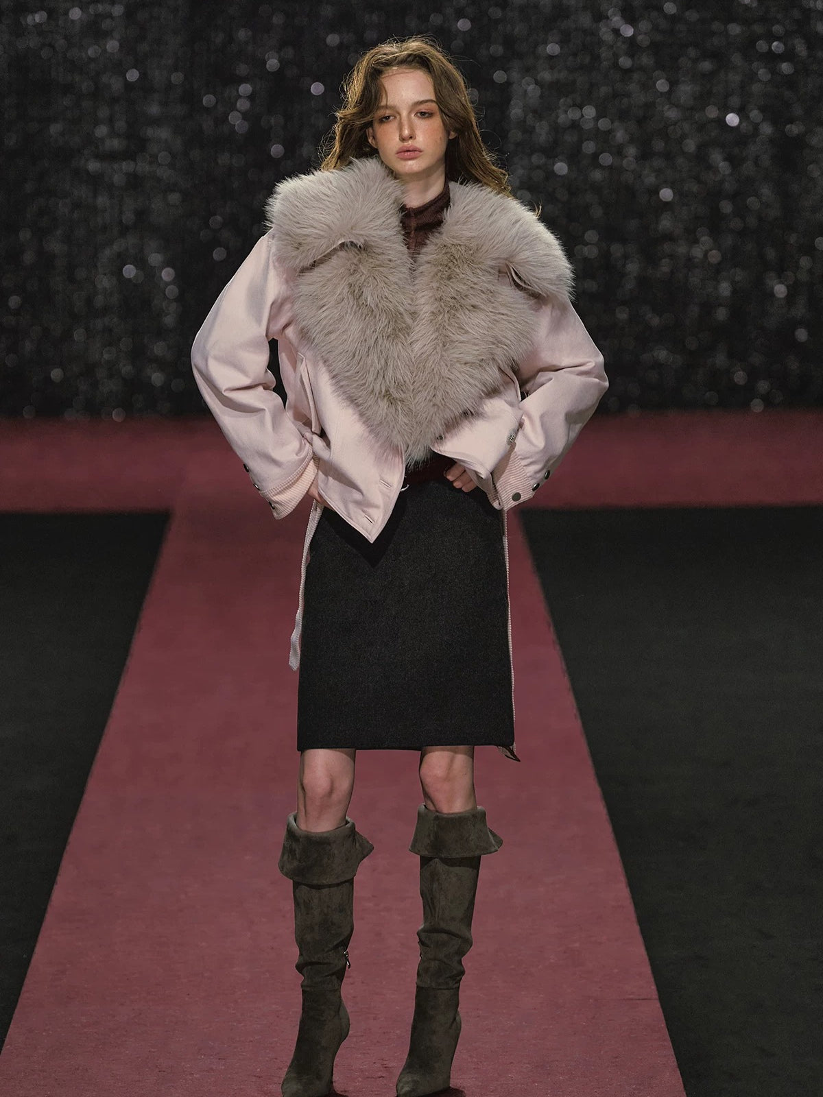 Fur Collar Oversized Jacket