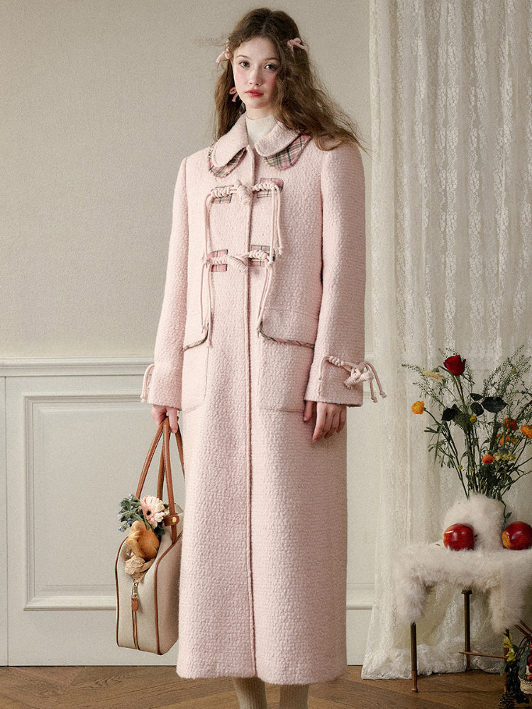 Plush Pink Wool Lamb Coat