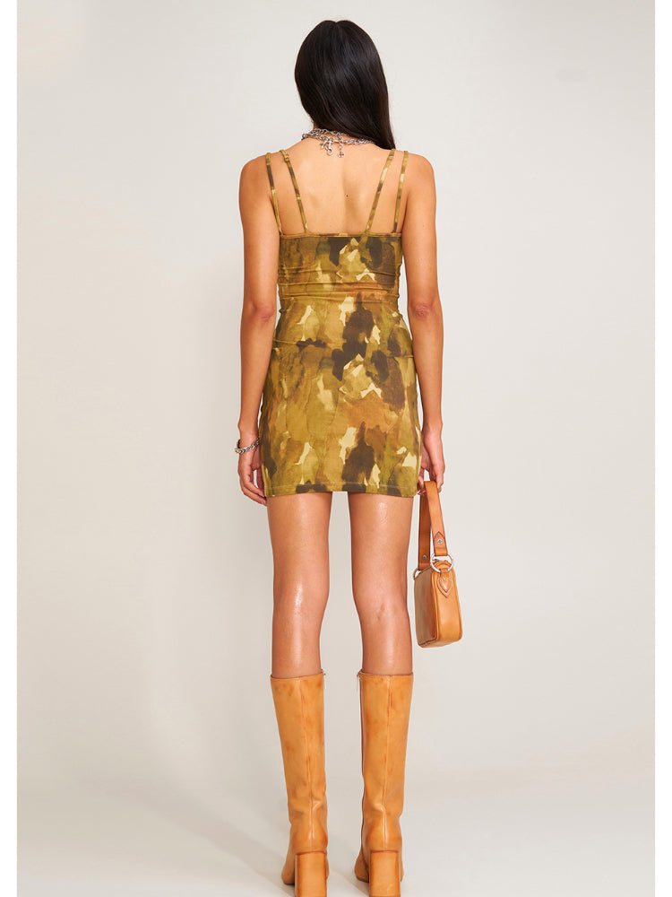 Vintage Hurricane Fade Short Dress Hurricane Camouflage