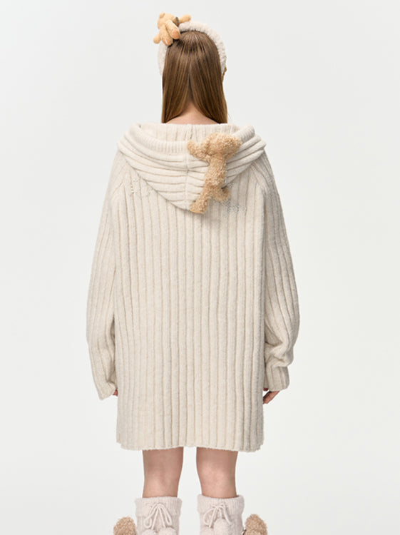 Apricot & Black Thick Stripe Sweater