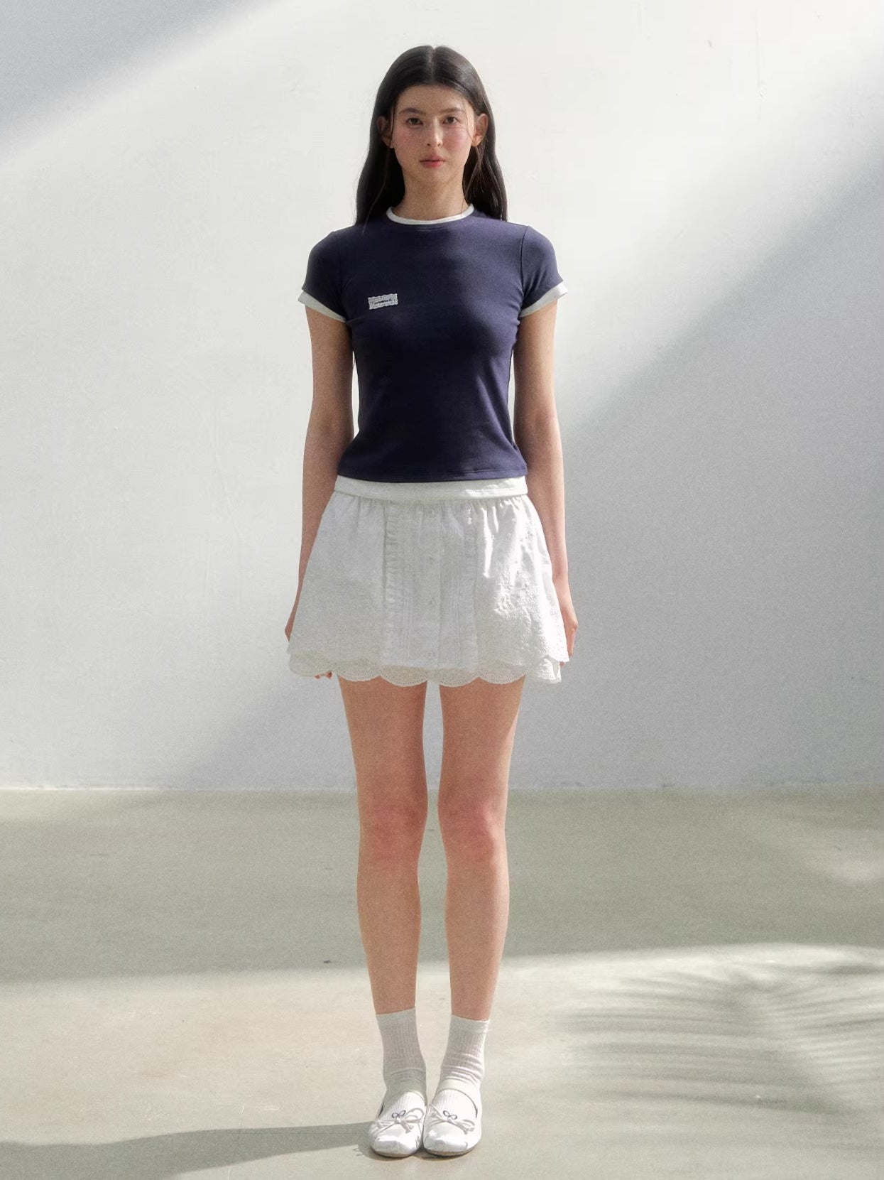 Contrast Slim Tee