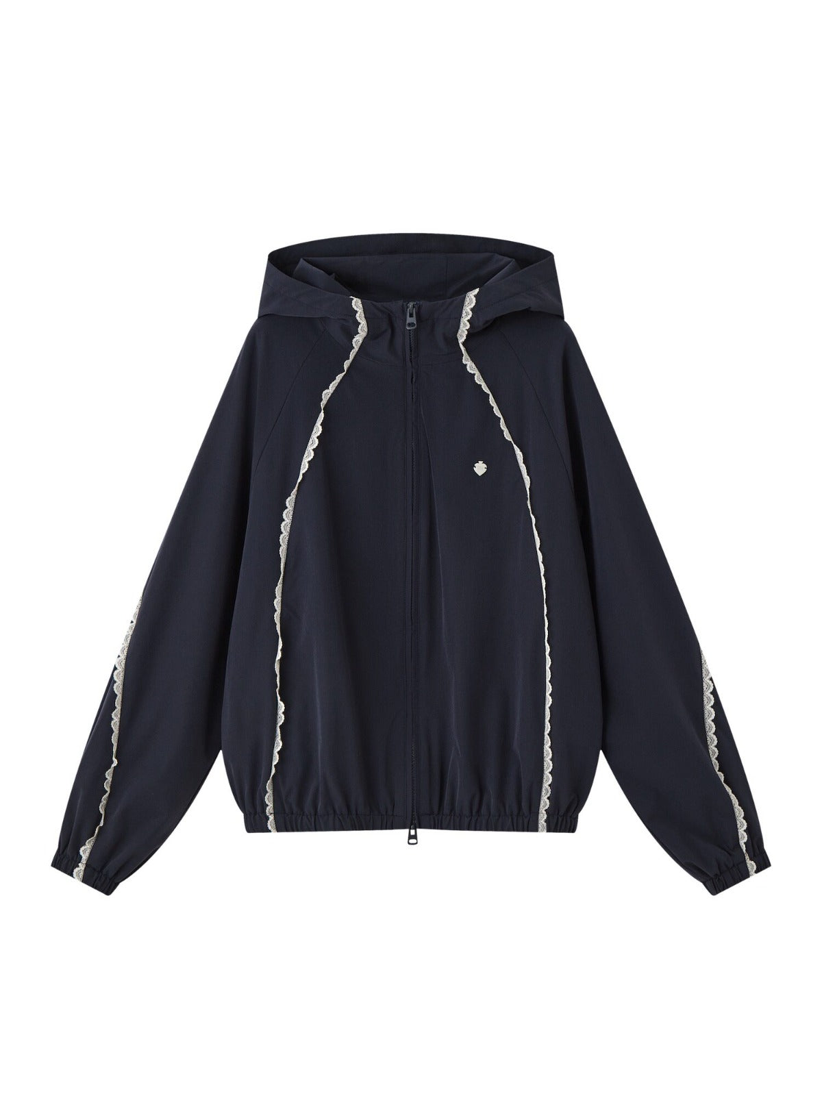 Lace Patchwork Hooded Jacket