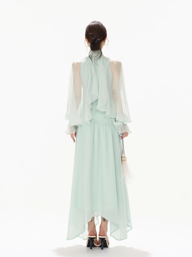 Sky Blue Bow Dress