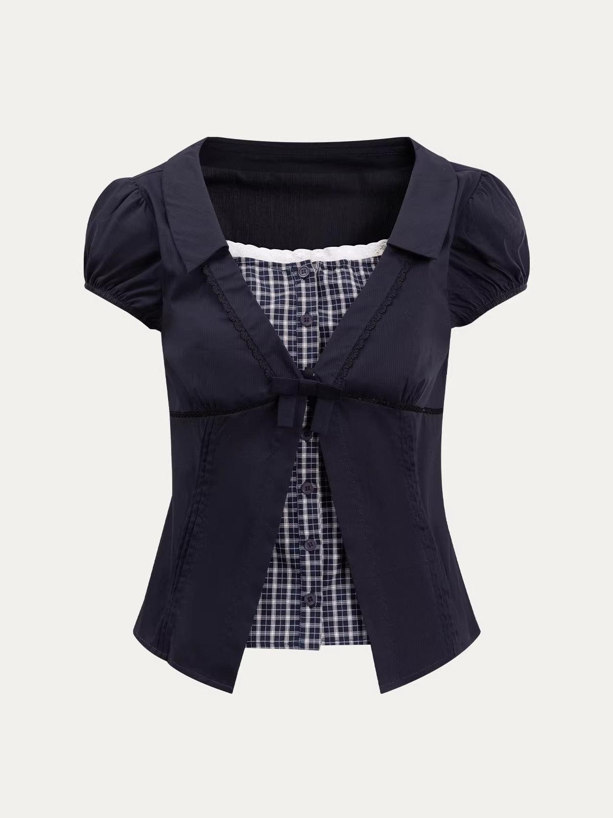 Floral Plaid Shirt Top