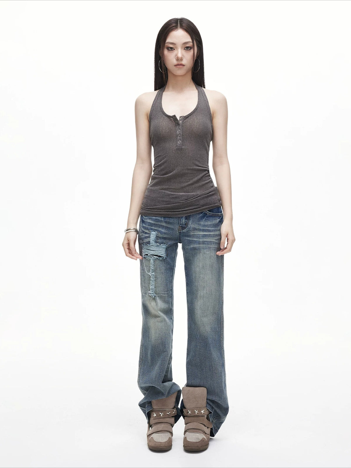 Cross Flare Jeans