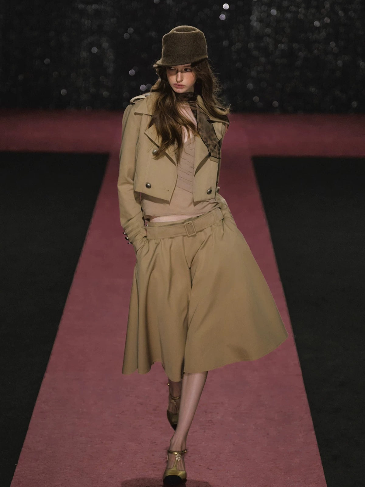 Napoleon Trench & Skirt Two Piece Set