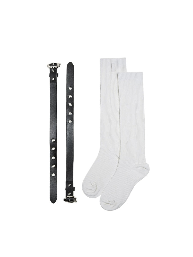 Belt Ribbed Socks