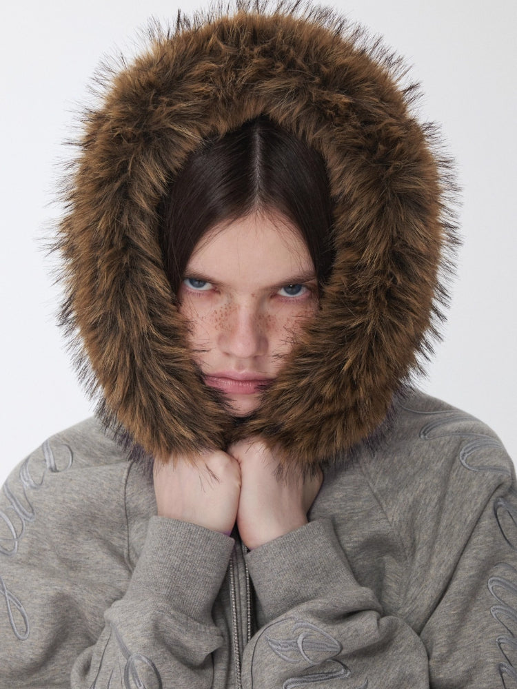 Script Embroidery Hoodie Sweat Set