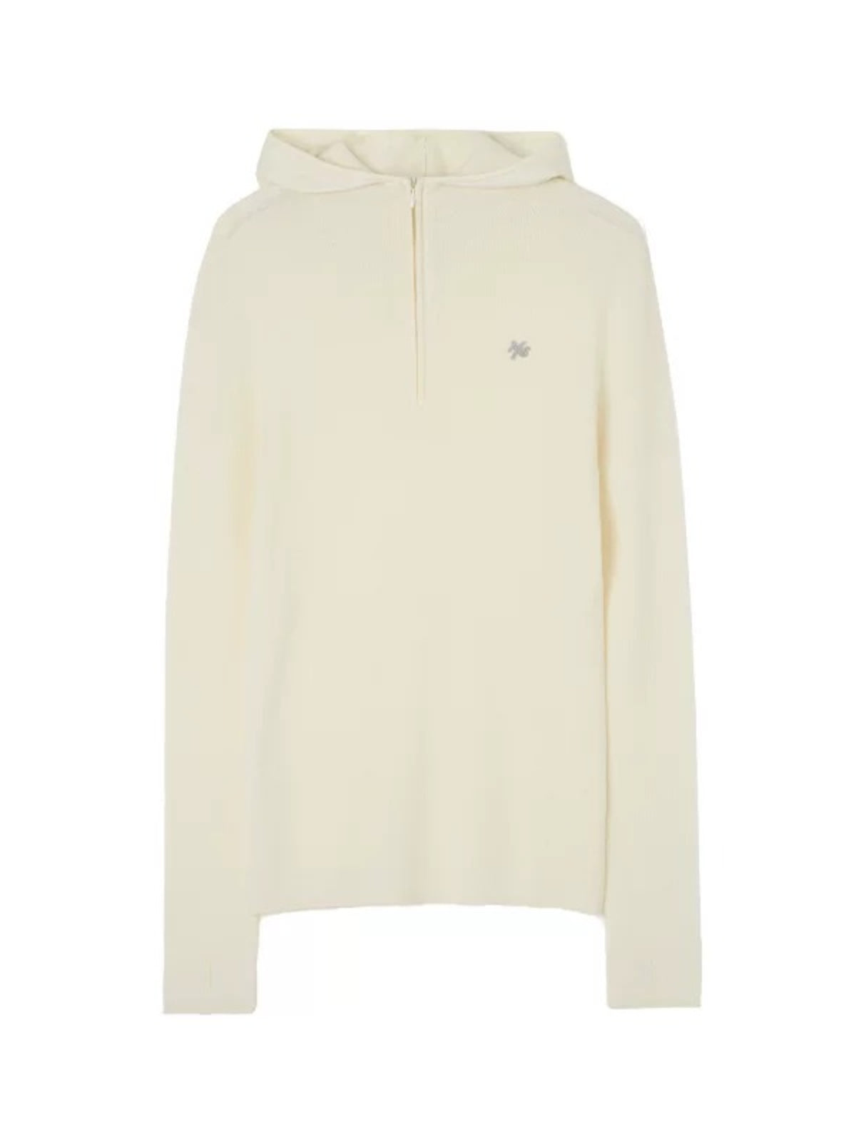 Pure Wool Half-Zip Hooded Sweater