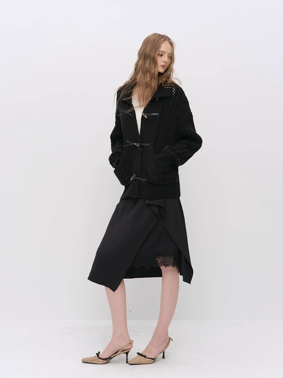 Asymmetric Satin Skirt