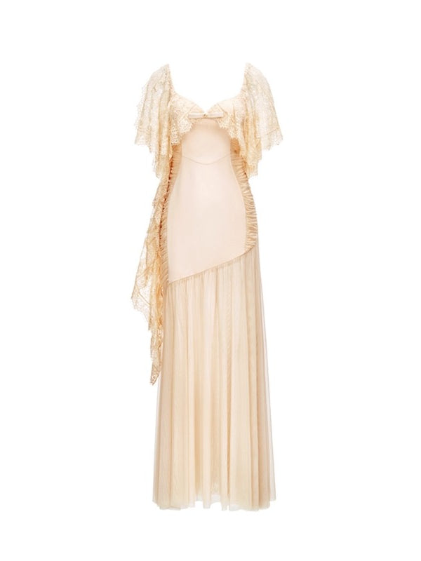 Fille Draped Mermaid Silhouette Dress