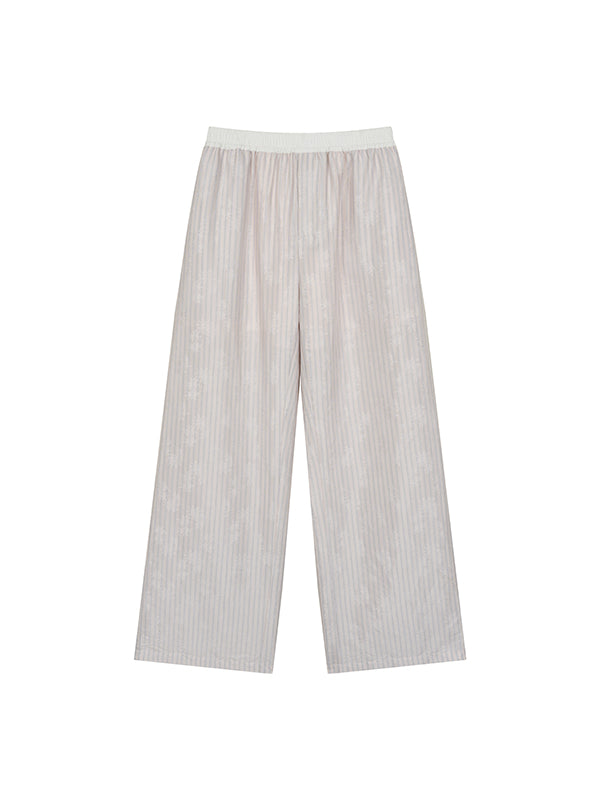 Deep Pink & Light Pink Striped Ruched Shirt