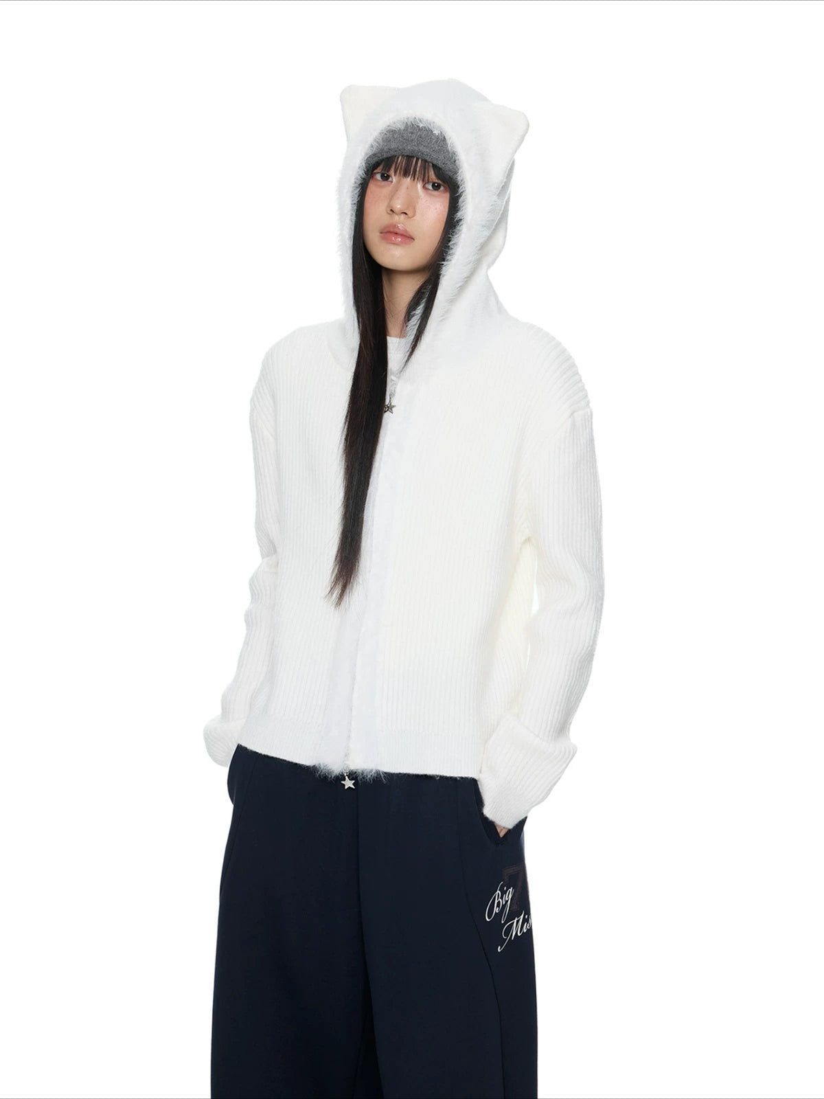 Bear Ear Knit Cardigan