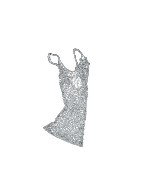 Handcrafted Starfish Knit Tie-Back Tank Top