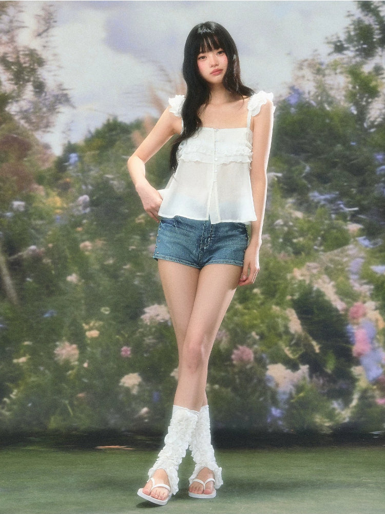 Square-Neck Babydoll Top