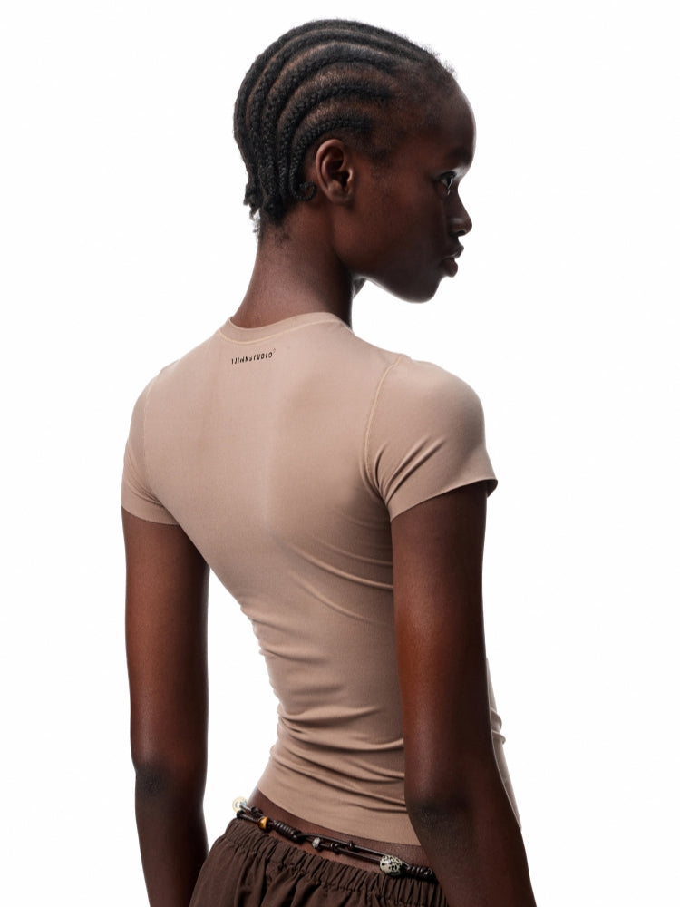 Basic Slim-Fit Solid-Color T-shirt