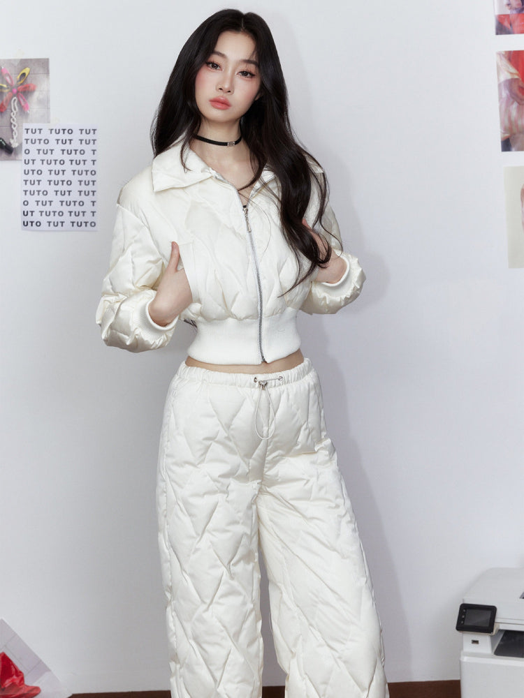 Cloud Atmosphere Pearl Glimmer Short Jacket & Pant Set