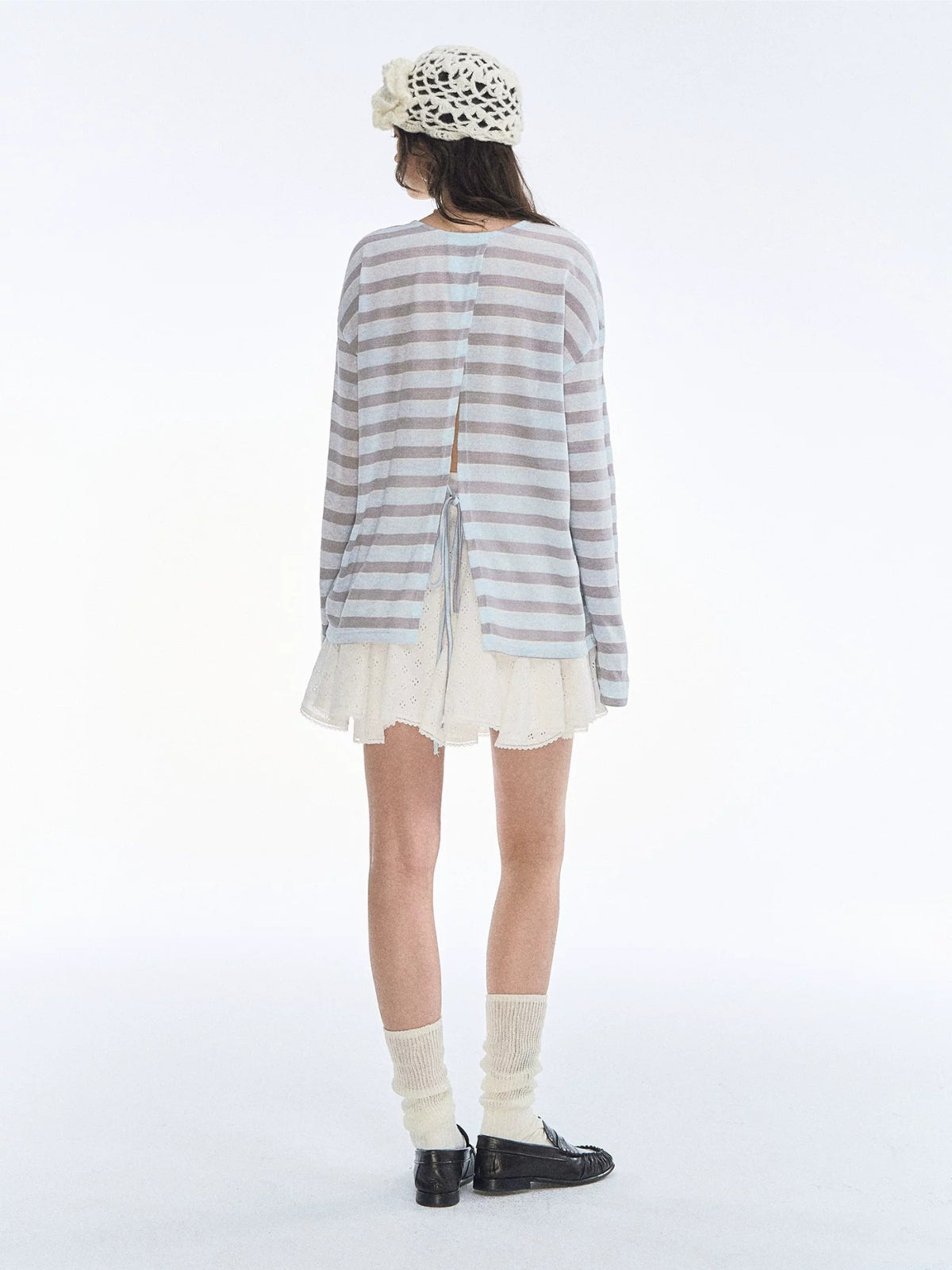 Ballet Eyelet Lace A-Line Mini Skirt