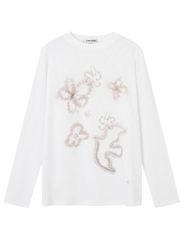 Color-Block Crew Neck Base Long-Sleeve T-Shirt