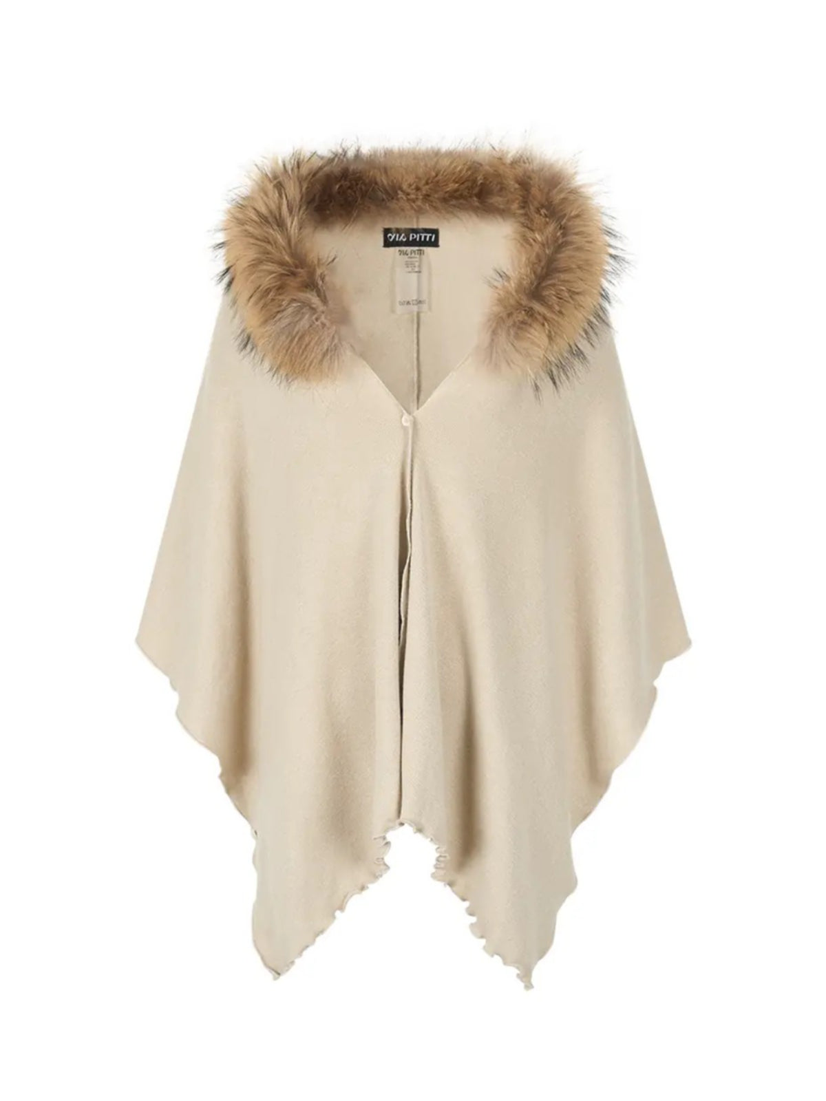 Vintage Fur Trim Cape Scarf