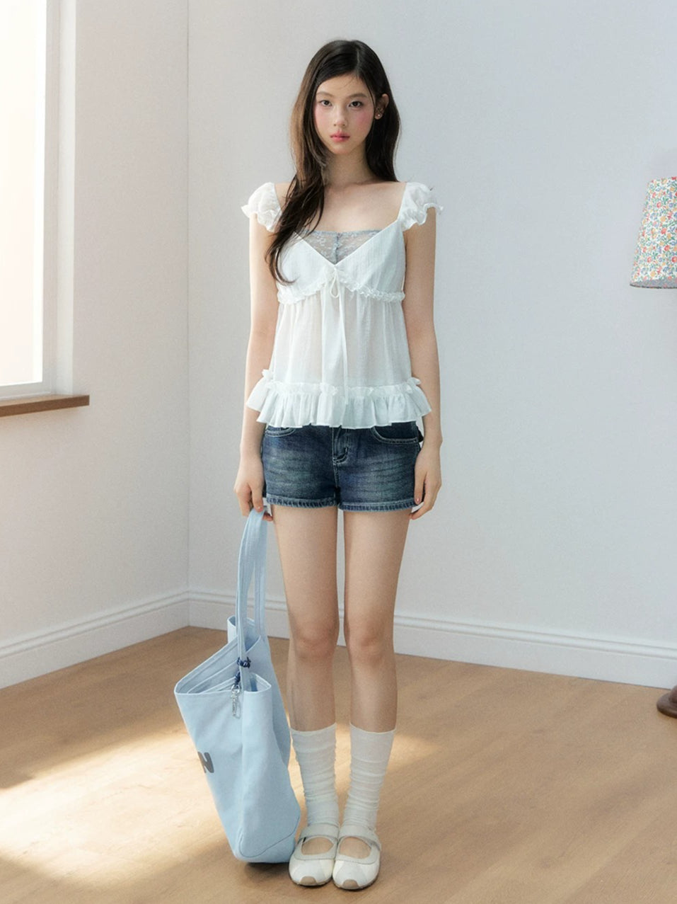 Faux Layer Lace Top