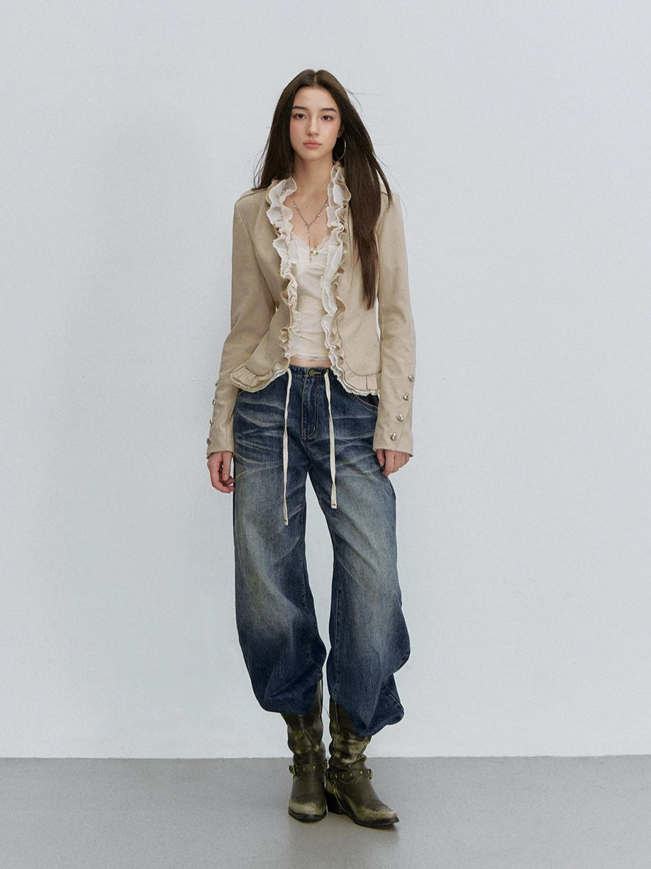 Ruffle Trim Jacket