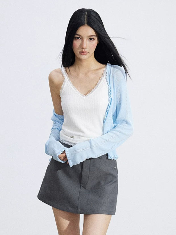 Lace Hollow Sun-Protect Cardigan