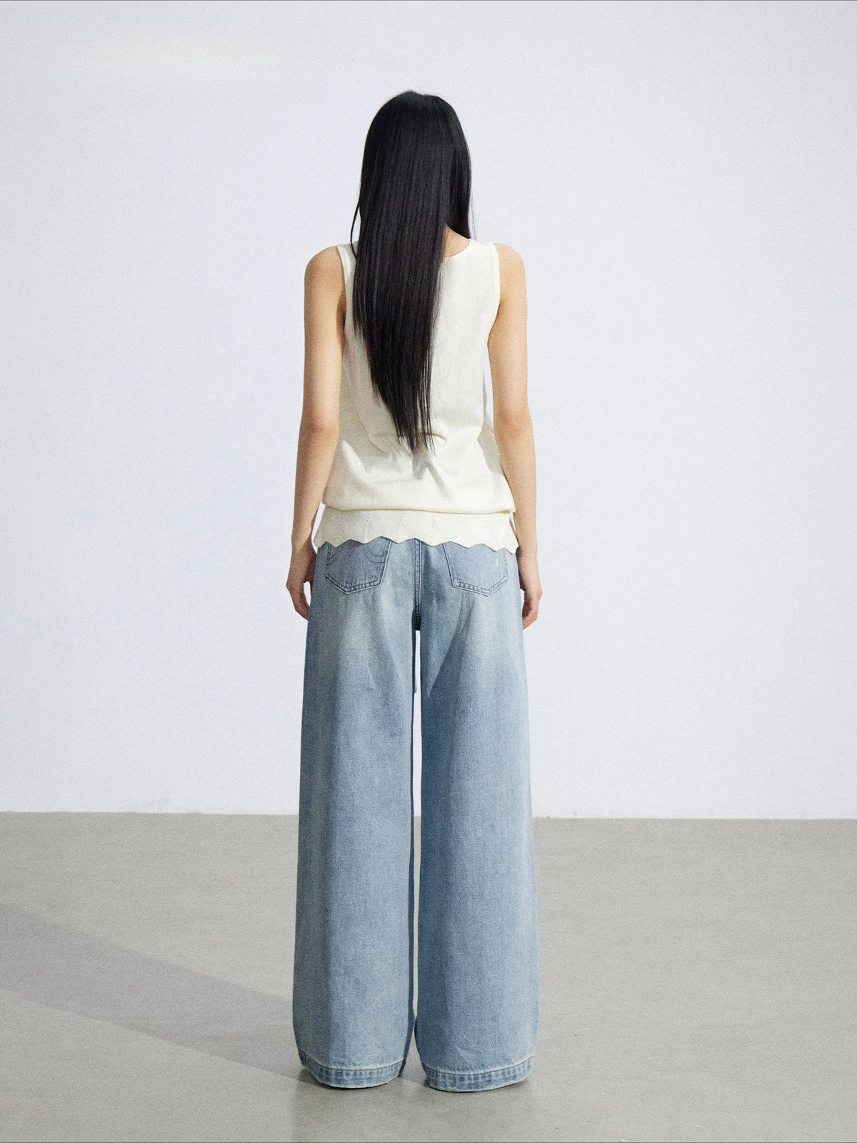 Drawstring Knit Vest
