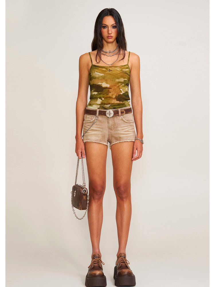 Rage Wild Denim Shorts Low Wild Cowboy Brown