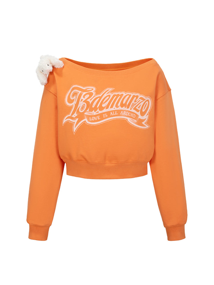 Off-Shoulder Pullover Short Top