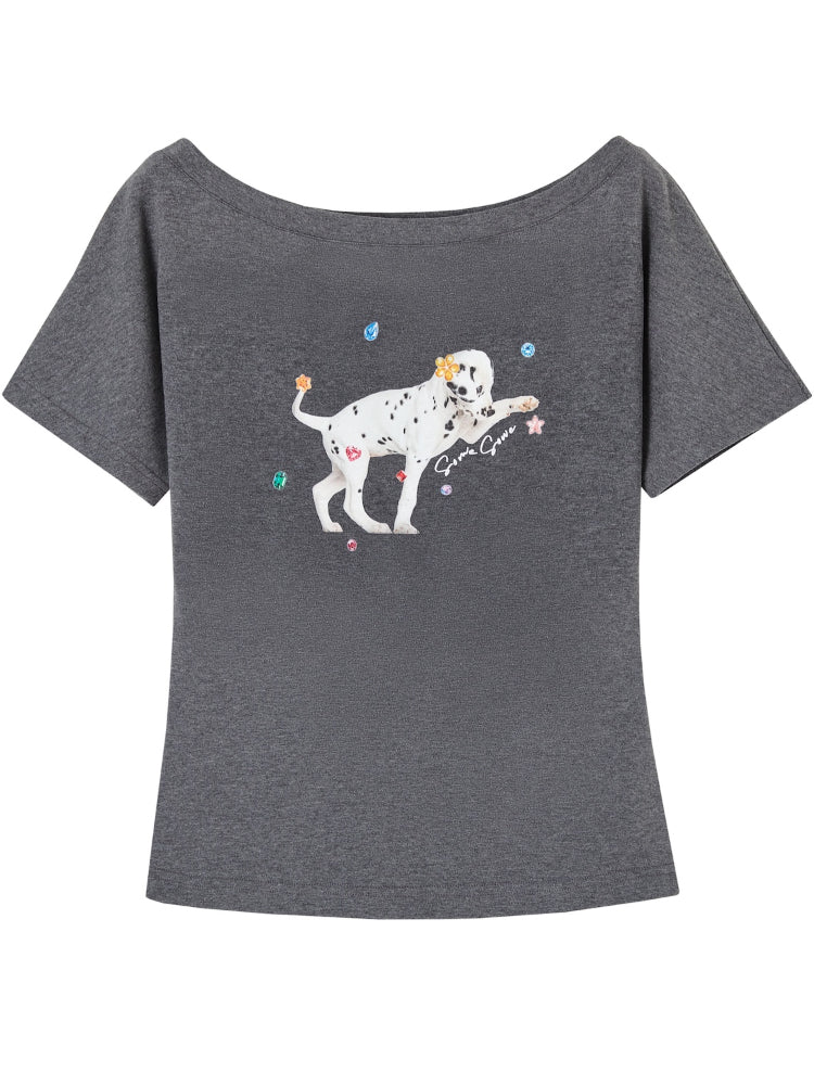 Dalmatian Print Short Sleeve T-Shirt