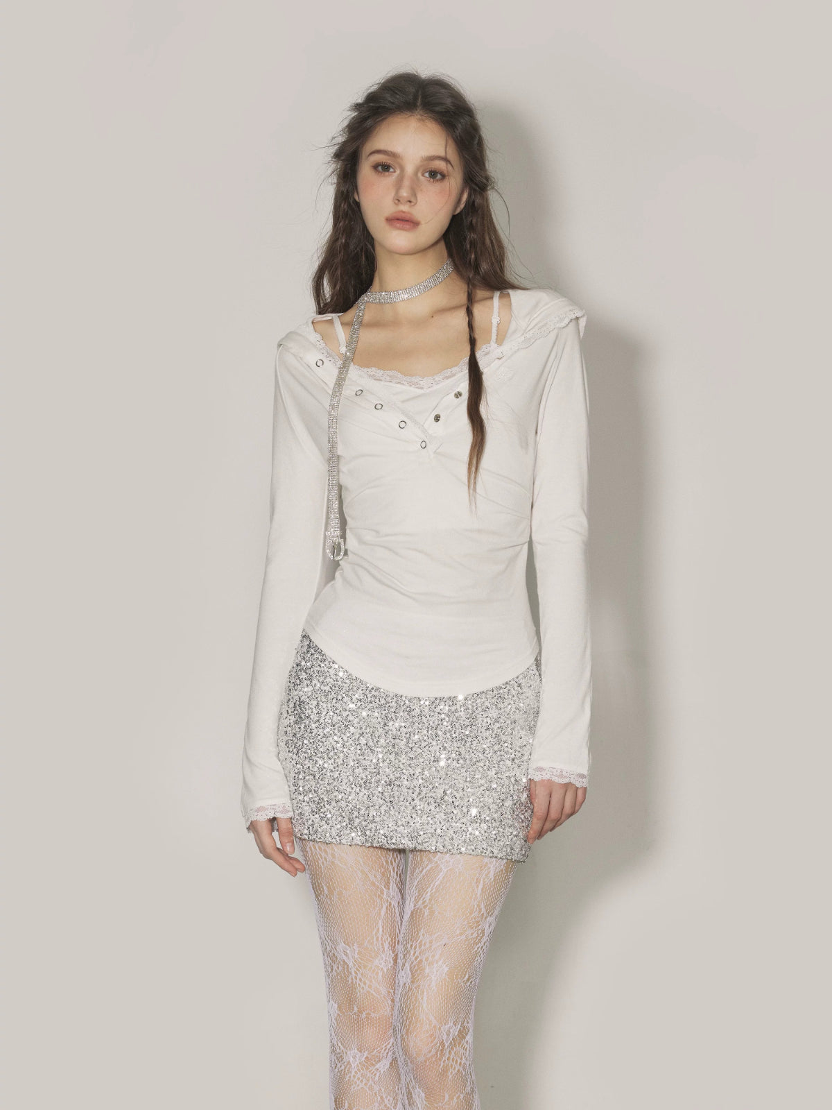Sequin Low Rise Mini Skirt