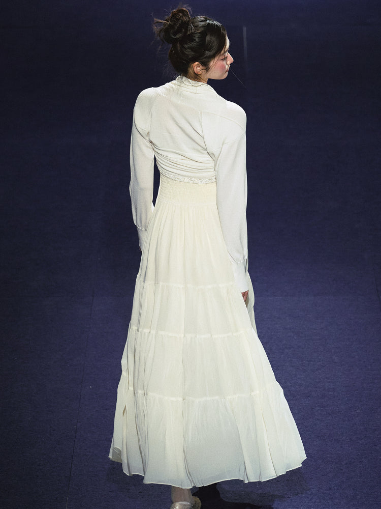 Embroidered V-Neck Slip Dress