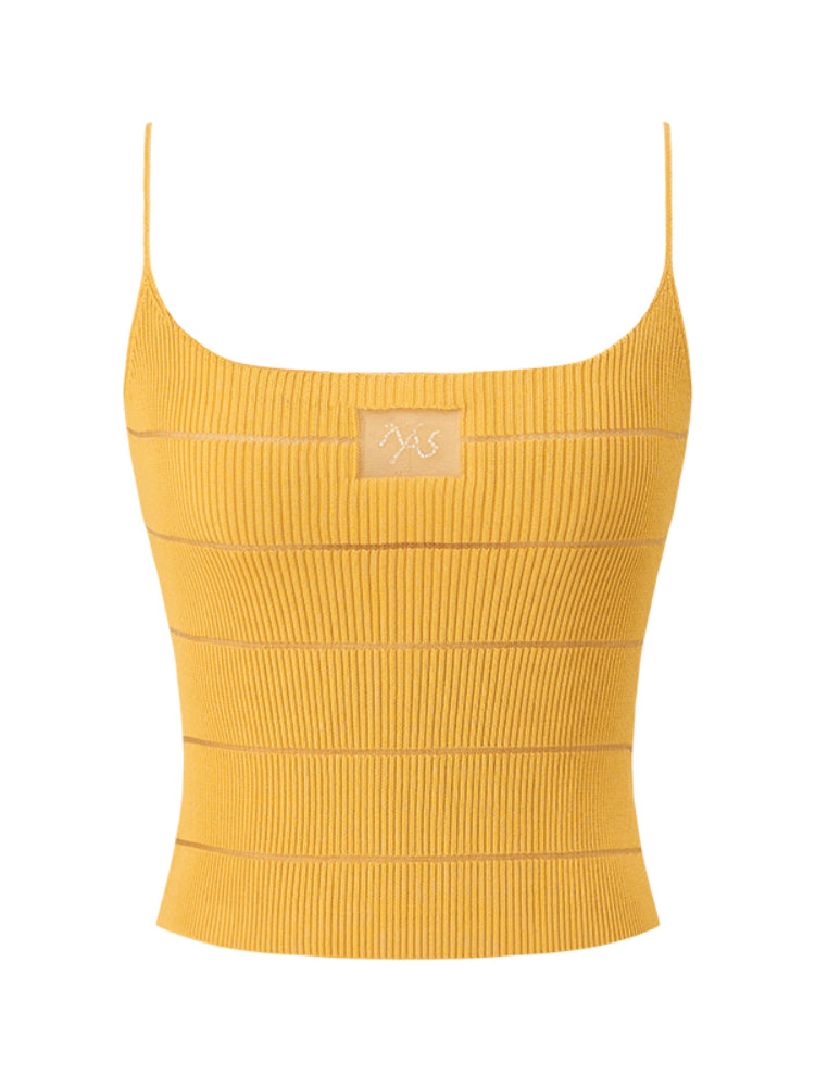 Ice Feel Striped Knit Vest