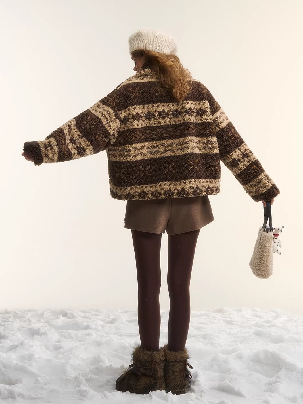 Reversible Fair Isle Fleece Jacket