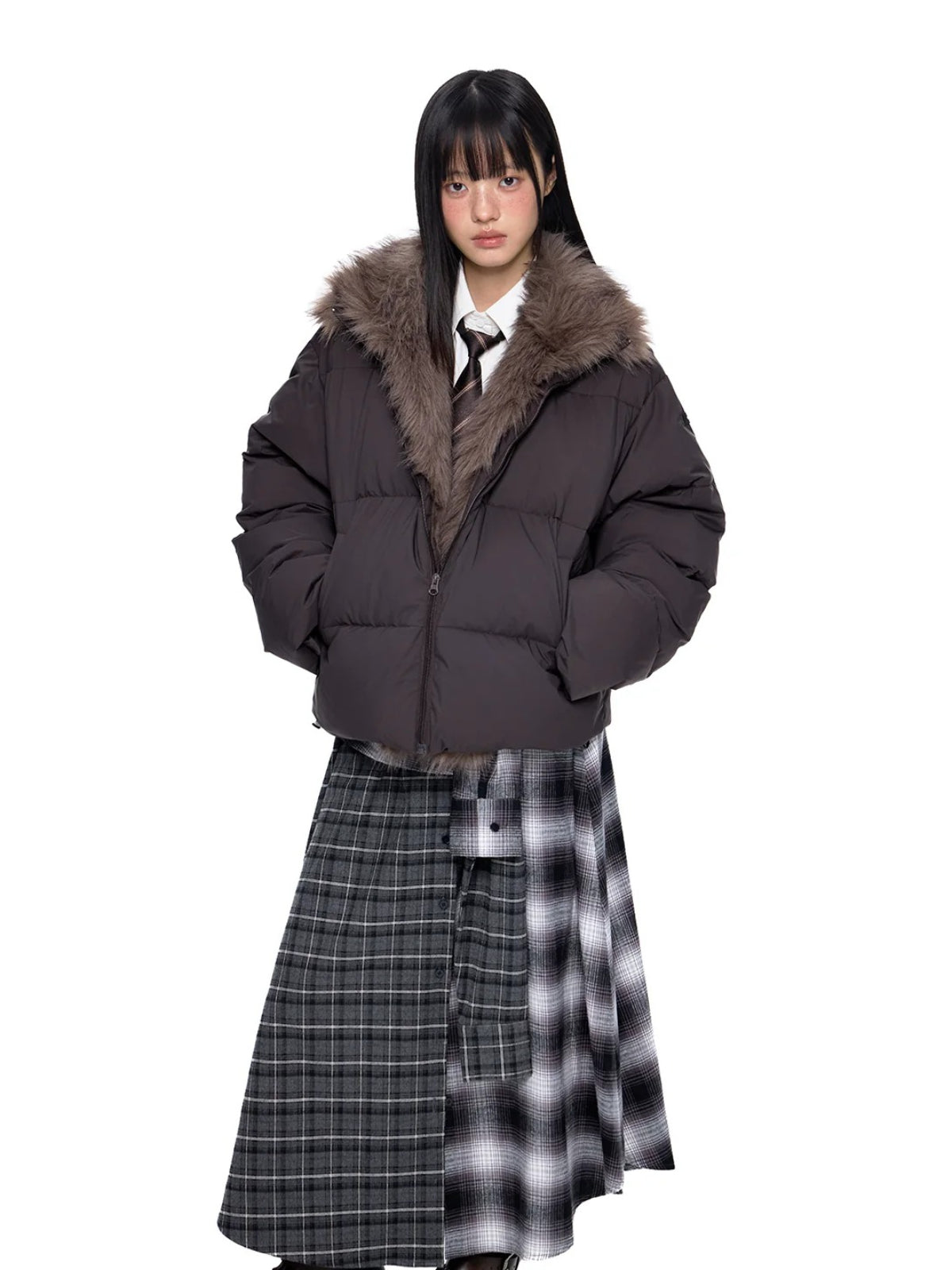 Vintage Fur Collar Down