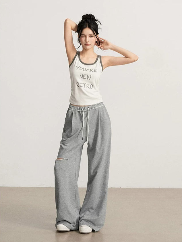 Contrast Letter Tank Top