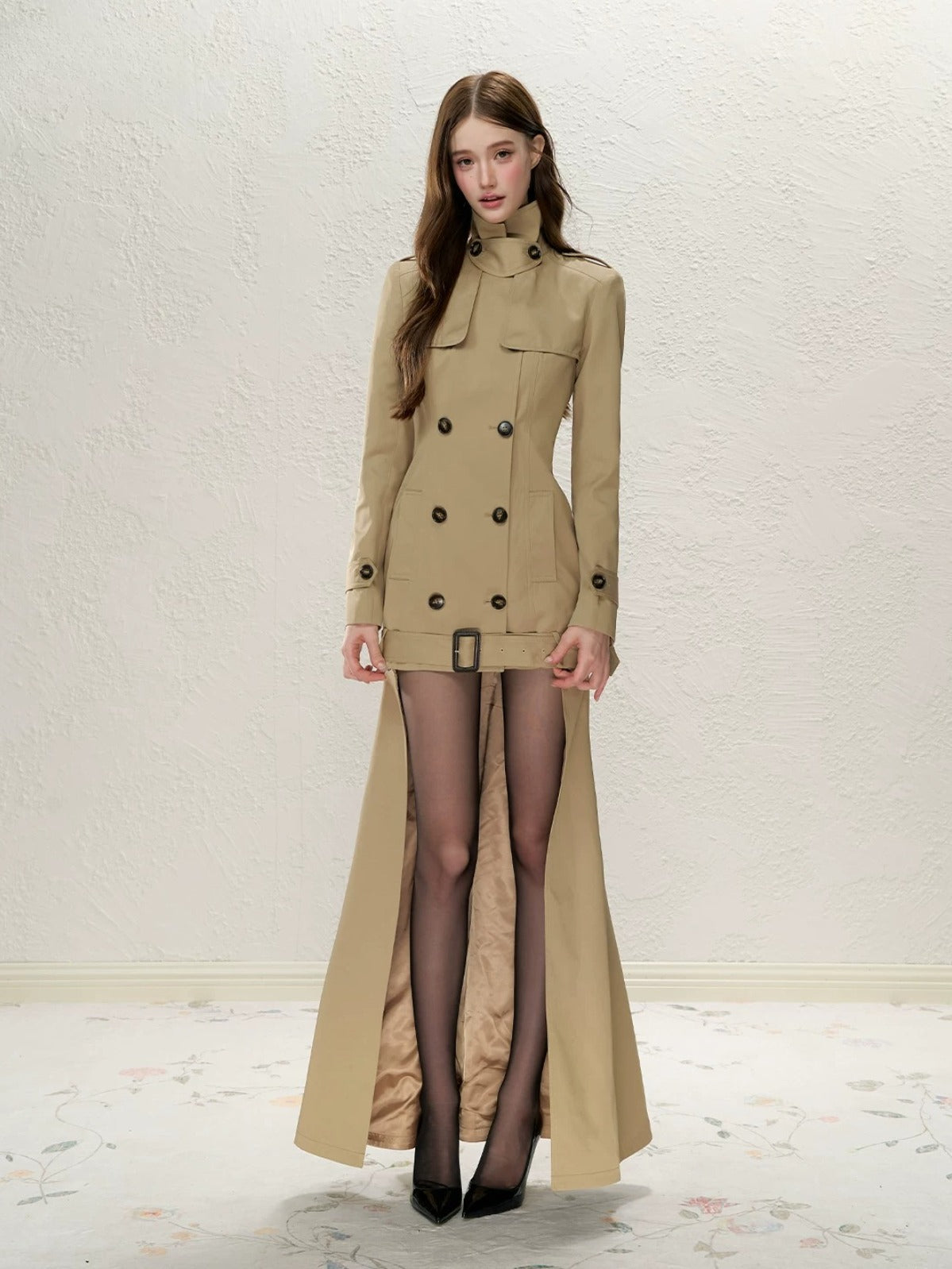 Detachable Tail Trench Coat