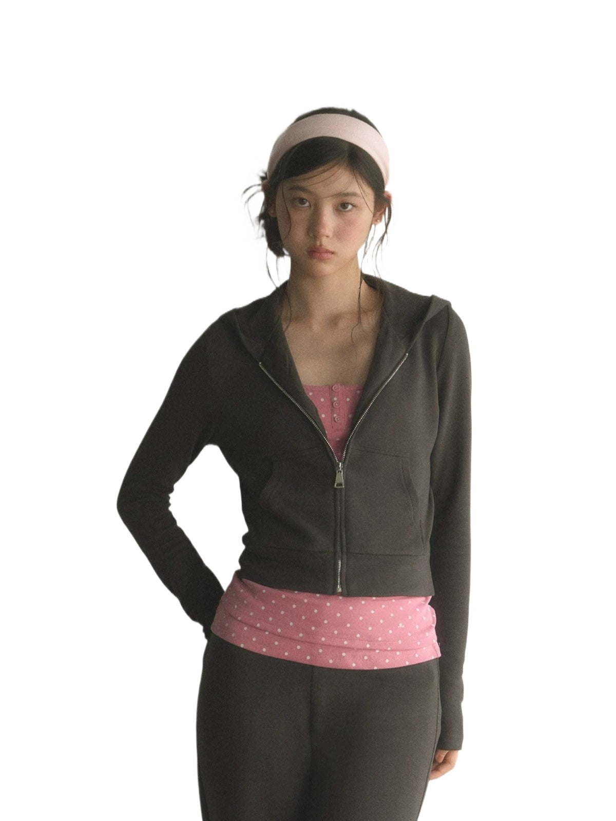 Cropped Zip Hoodie