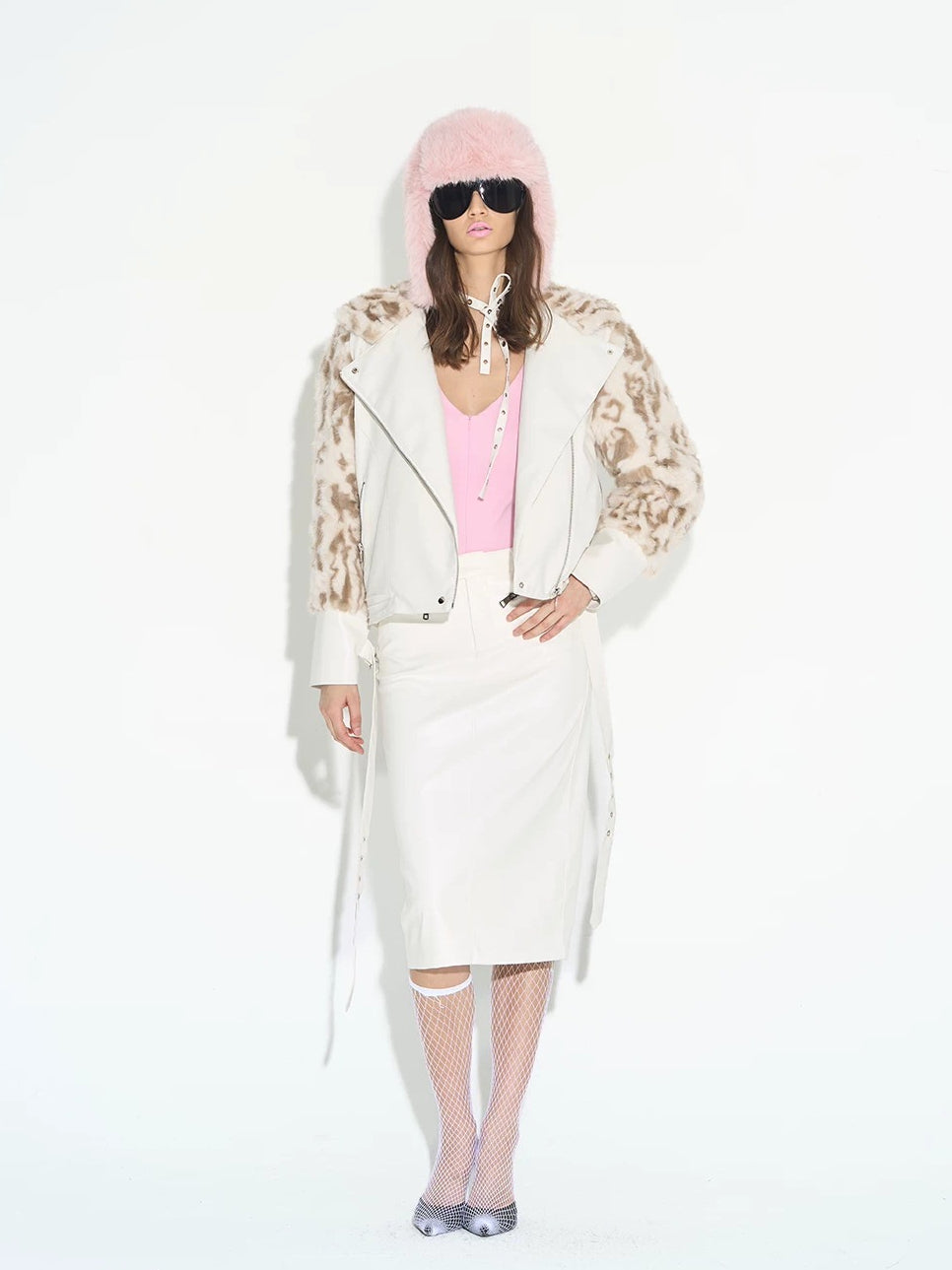 Patchwork Faux Fur Coat