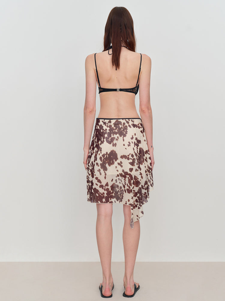 Irregular Flowy Mesh Skirt