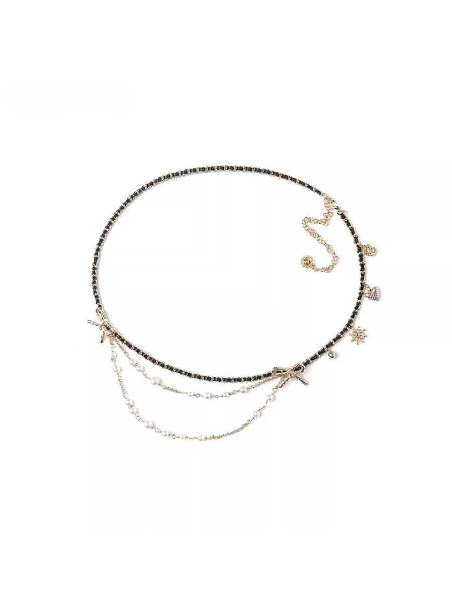 Layered Pearl Waist Chain
