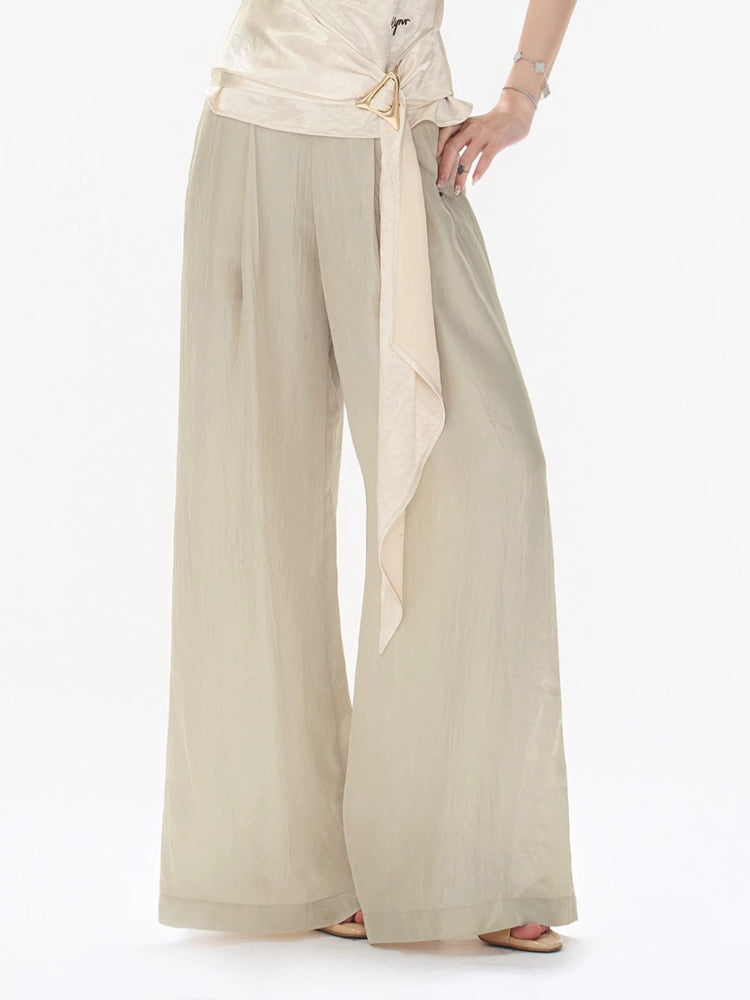 Acetate Wide Leg Pants
