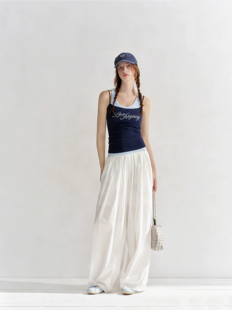 Contrast Logo Tank Top