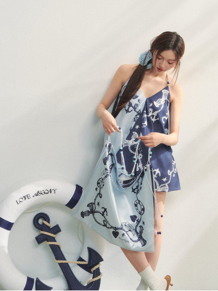 V-Neck Contrast Bead Camisole Tank Top