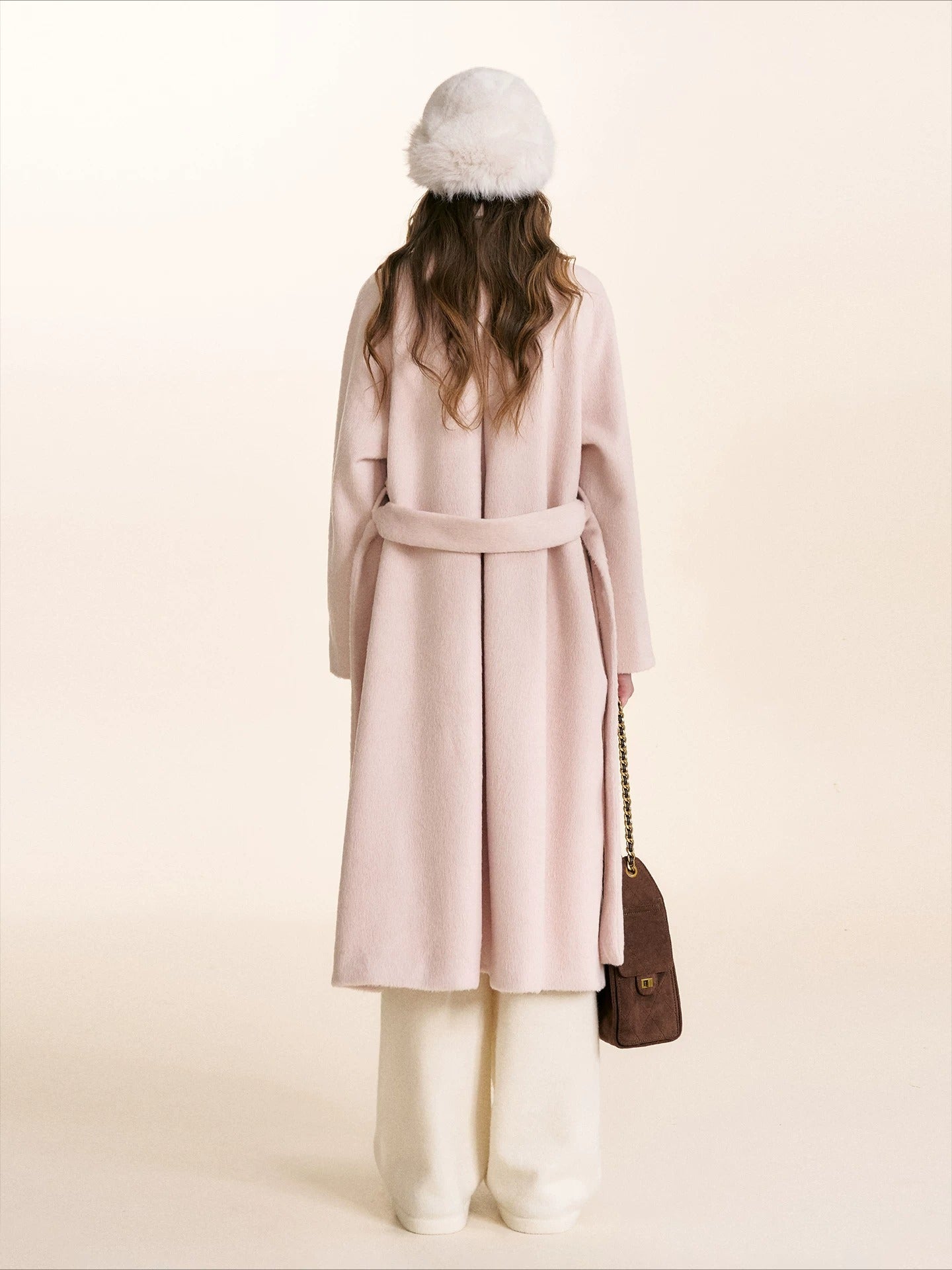 Pink Wool Blend Coat
