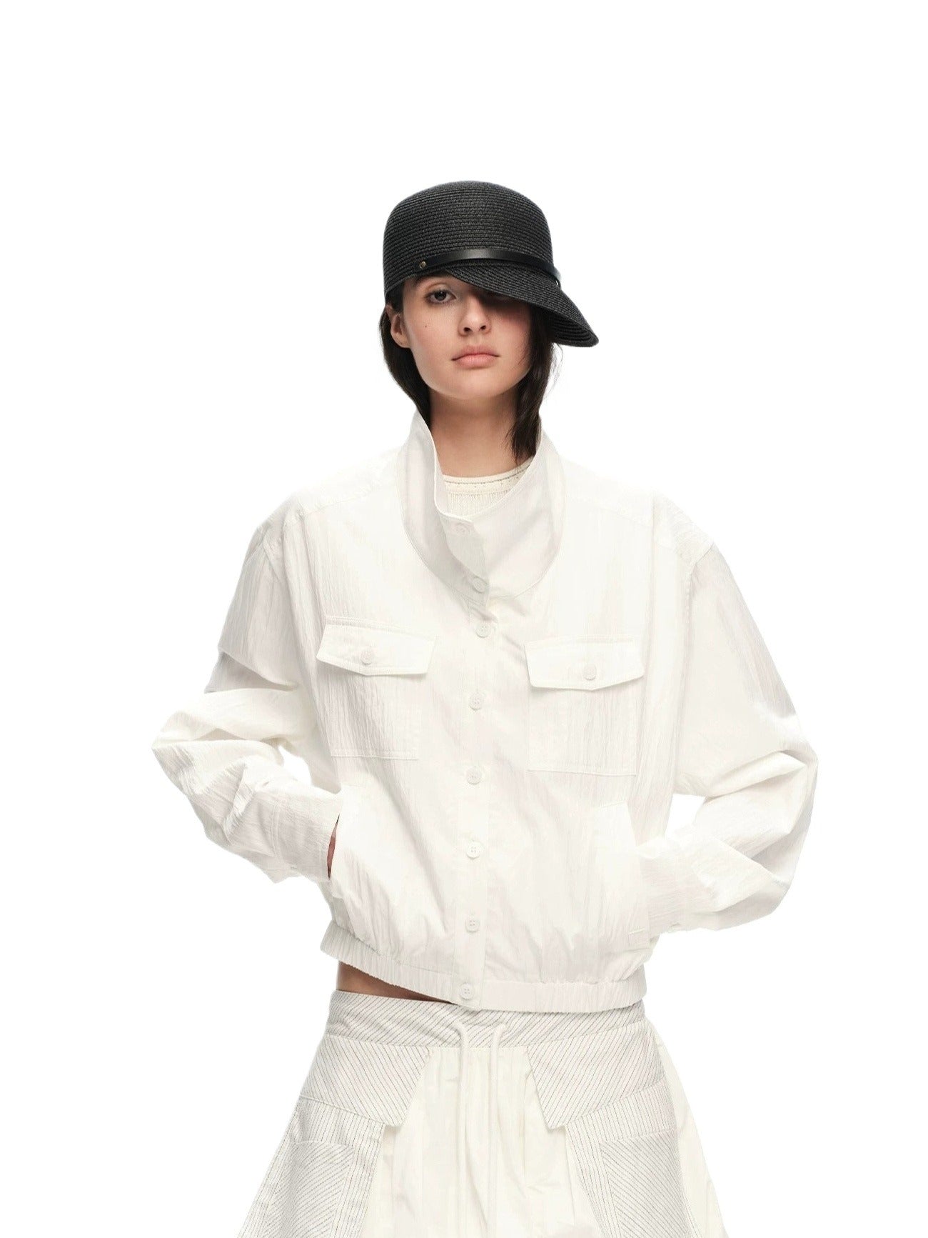 Lyocell Stand Collar Jacket