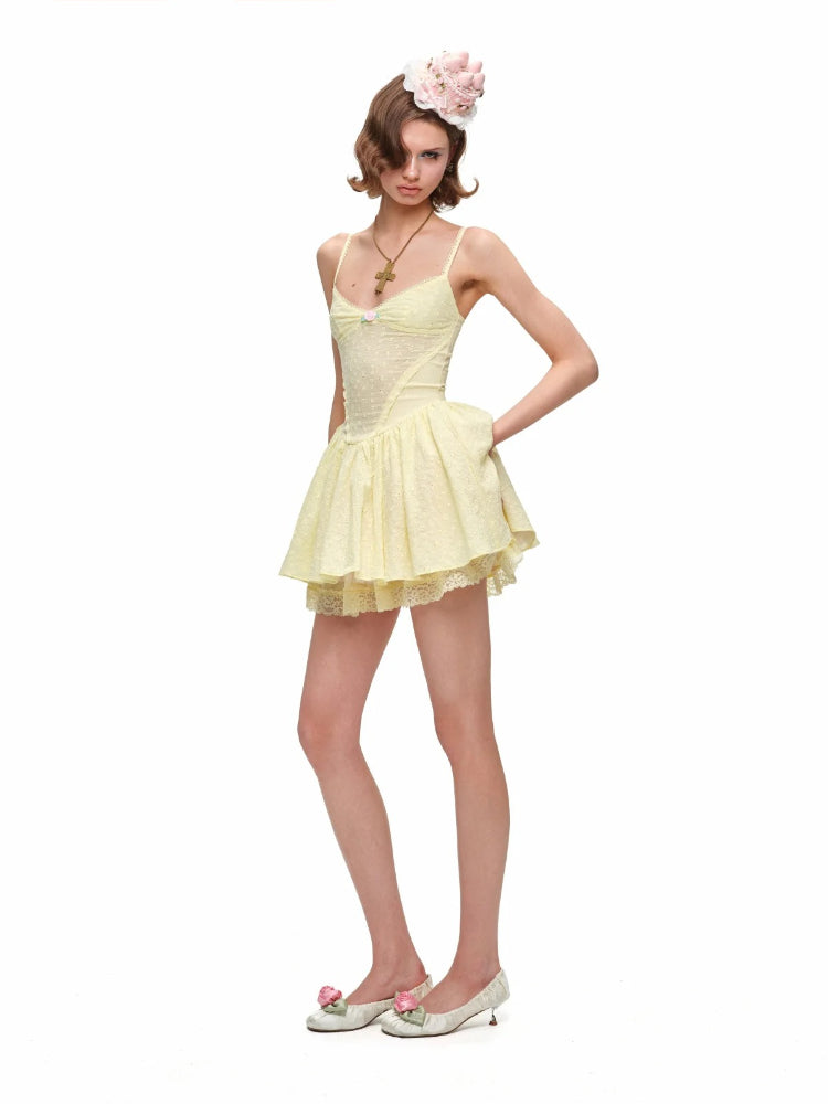 Jacquard Lace Mini Dress