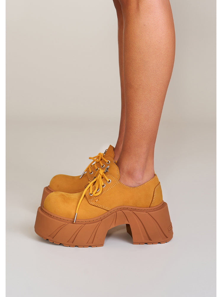 Future Mirage Leather High Heel Derby Snow Mountain