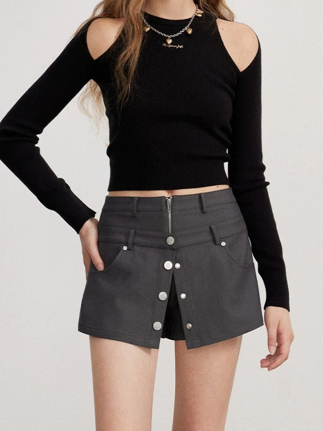 Layered A-Line Mini Skirt